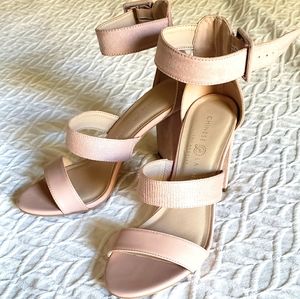 Blush pink womens heels